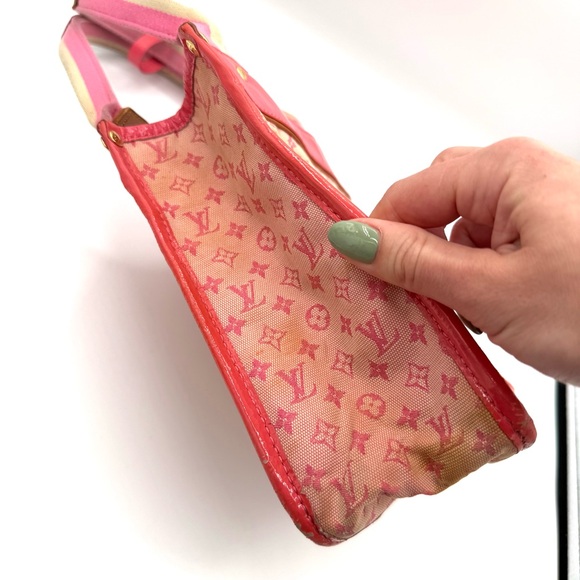 Louis Vuitton Strawberry Pink Monogram Mini Lin Sac Kathleen Bag - Picture 5 of 13